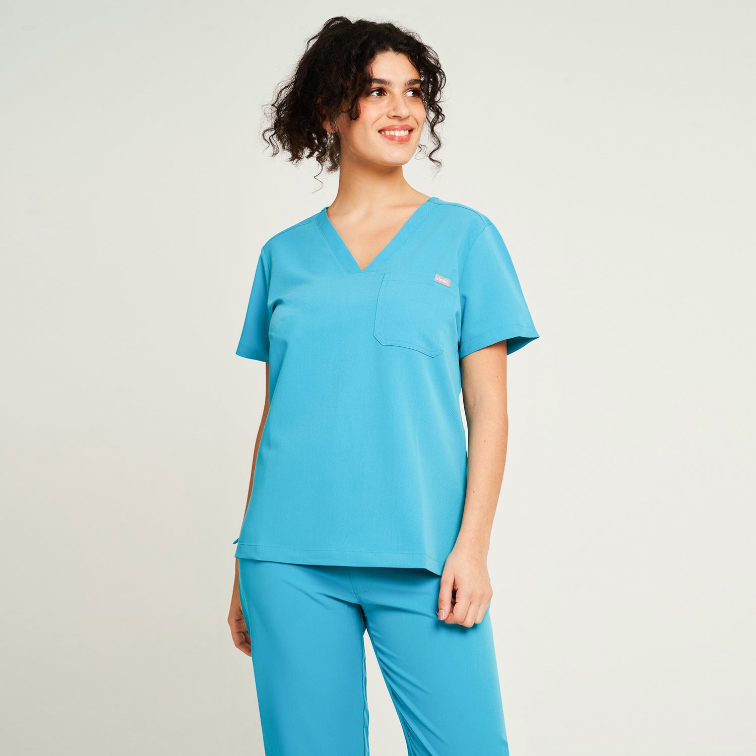 Simki 4957 Nova Scrub Top - Teal