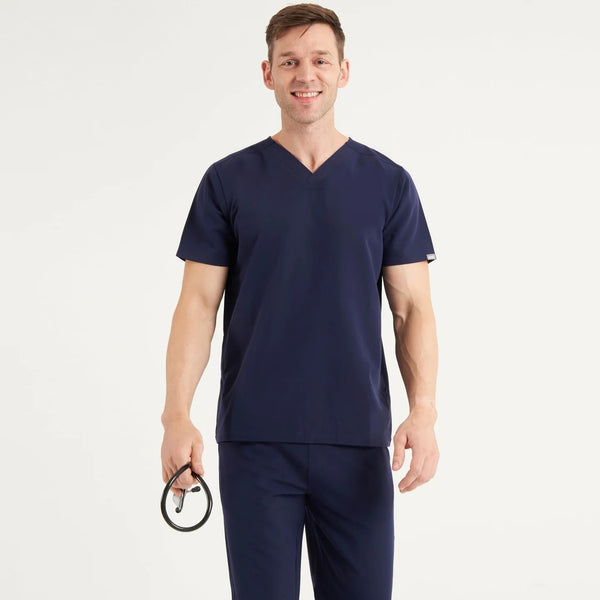 Imola Men's Treated Scrub Top - Ciel – Moda Per Cura